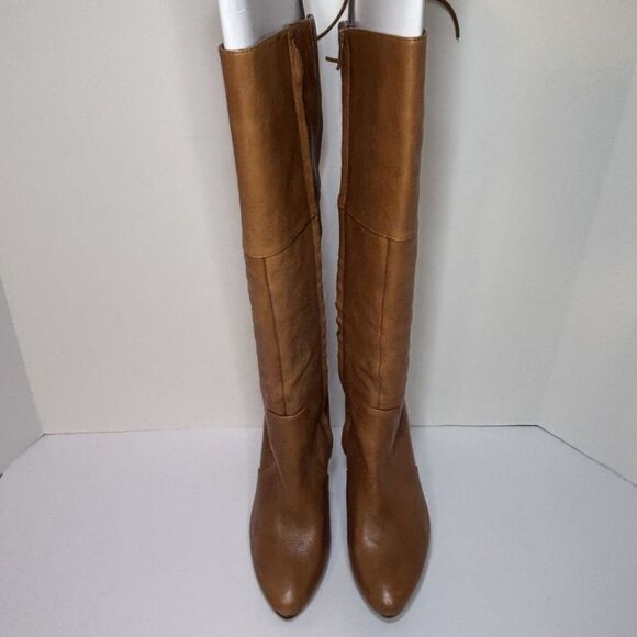 Lauren Ralph Lauren Leather Knee High Heeled Boots Designer Womens - Picture 4 of 11